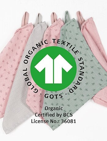 Guantes de baño en algodón orgánico Oeko-Tex - Juego de 5 - ROBA 'Lil Planet'