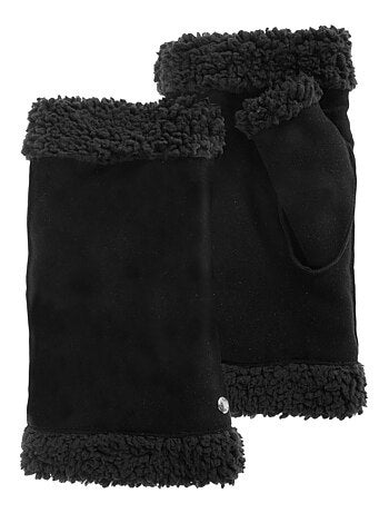 Guantes de cuero de cabra ante, con forro de imitación de piel mujer Isotoner