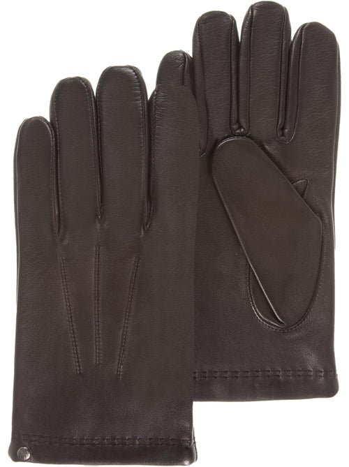 Guantes de cuero de cordero plena flor, forrado de cachemira y seda hombre isotoner - Kiabi Guantes de cuero de cordero plena flor, forrado de cachemira y seda hombre isotoner - Kiabi