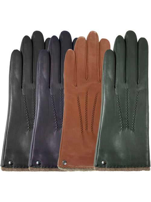 Guantes de cuero de cordero plena flor, forro de cachemira mujer isotoner - Kiabi Guantes de cuero de cordero plena flor, forro de cachemira mujer isotoner - Kiabi