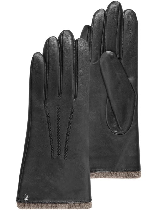 Guantes de cuero de cordero plena flor, forro de cachemira mujer isotoner - Kiabi Guantes de cuero de cordero plena flor, forro de cachemira mujer isotoner - Kiabi