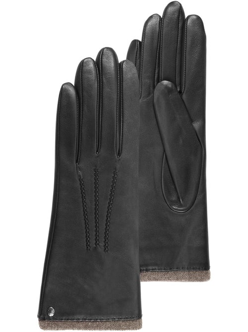 Guantes de cuero de cordero plena flor, forro de cachemira mujer isotoner - Kiabi Guantes de cuero de cordero plena flor, forro de cachemira mujer isotoner - Kiabi
