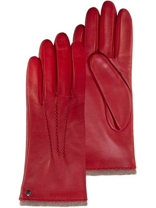 Guantes de cuero de cordero plena flor, forro de cachemira mujer isotoner - Kiabi Guantes de cuero de cordero plena flor, forro de cachemira mujer isotoner - Kiabi
