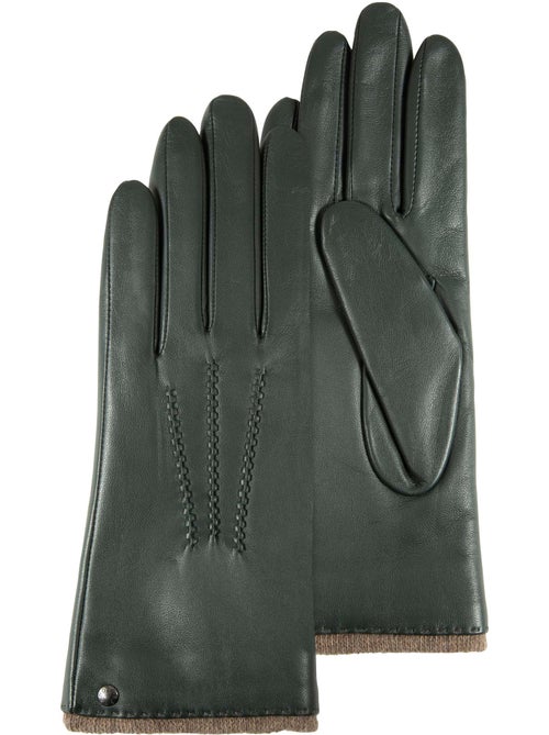 Guantes de cuero de cordero plena flor, forro de cachemira mujer isotoner - Kiabi Guantes de cuero de cordero plena flor, forro de cachemira mujer isotoner - Kiabi