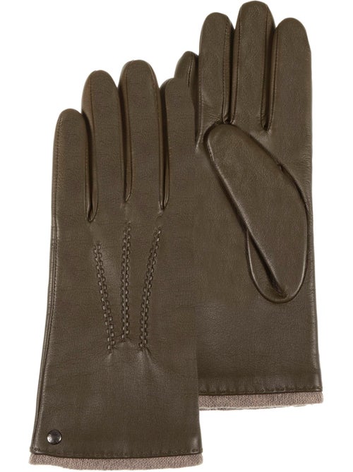 Guantes de cuero de cordero plena flor, forro de cachemira mujer isotoner - Kiabi Guantes de cuero de cordero plena flor, forro de cachemira mujer isotoner - Kiabi