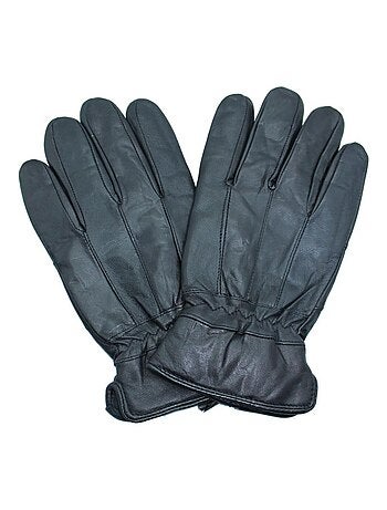 Guantes de cuero negro Kebello