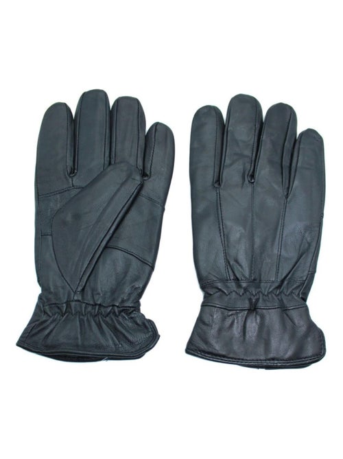 Guantes de cuero negro Kebello - Kiabi