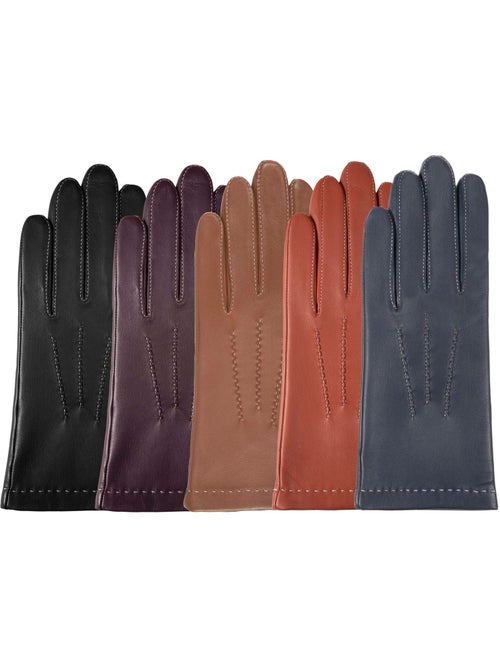 Guantes de piel de cordero plena flor, con forrado de seda, actual y mujer isotoner - Kiabi Guantes de piel de cordero plena flor, con forrado de seda, actual y mujer isotoner - Kiabi