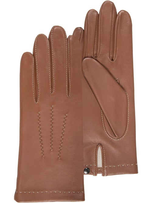 Guantes de piel de cordero plena flor, con forrado de seda, actual y mujer isotoner - Kiabi Guantes de piel de cordero plena flor, con forrado de seda, actual y mujer isotoner - Kiabi