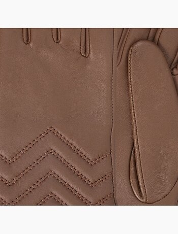 Guantes de piel de cordero plena flor, con forrado de seda, actual y mujer isotoner
