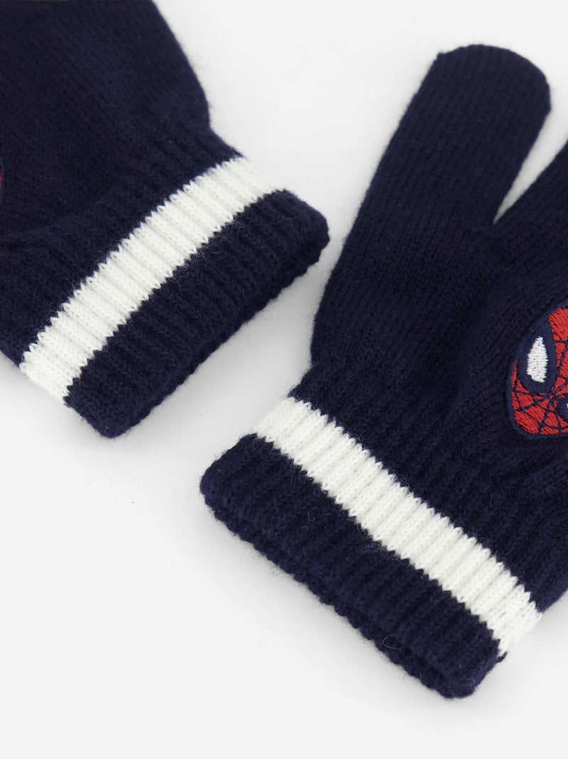 Guantes de punto acanalado 'Spiderman' Azul - Kiabi