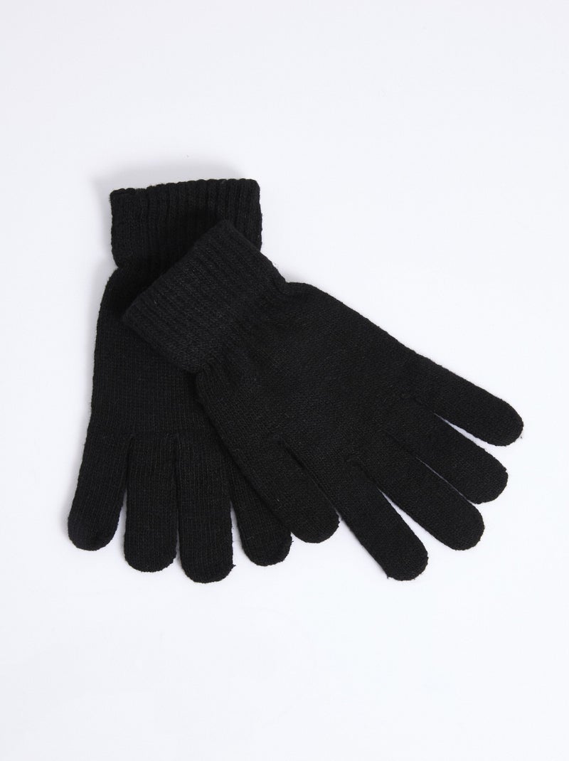 Guantes de punto cálidos - AFIBEL Negro - Kiabi