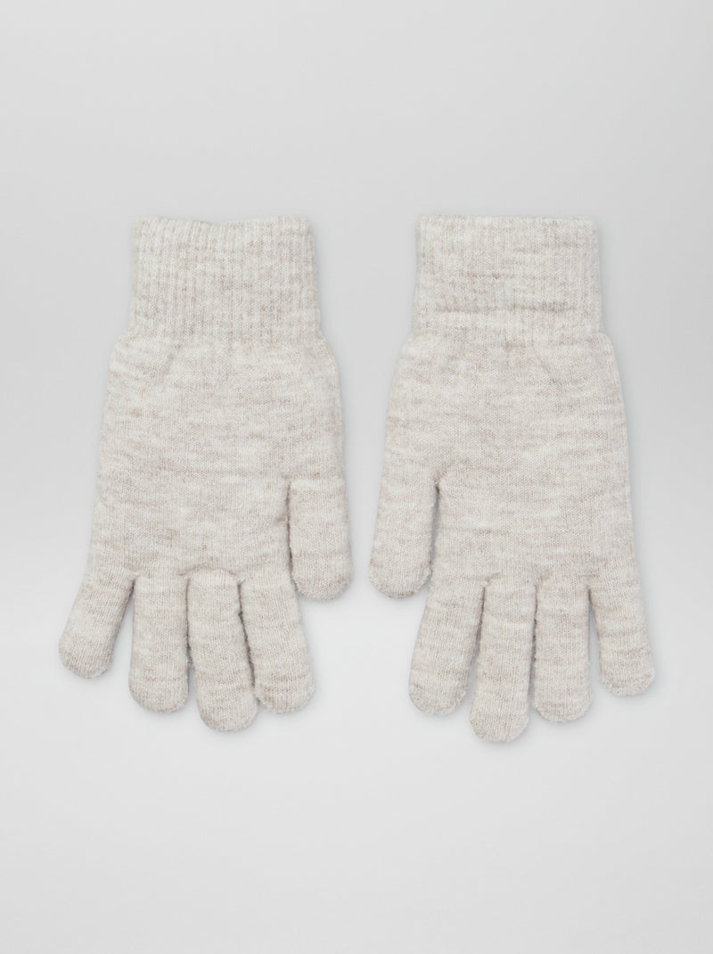 Guantes de punto forrados BLANCO - Kiabi