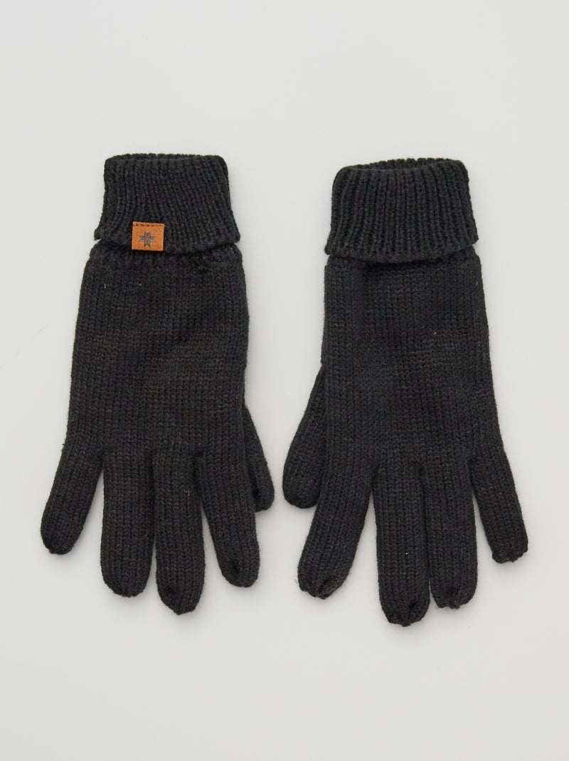 Guantes de punto NEGRO - Kiabi