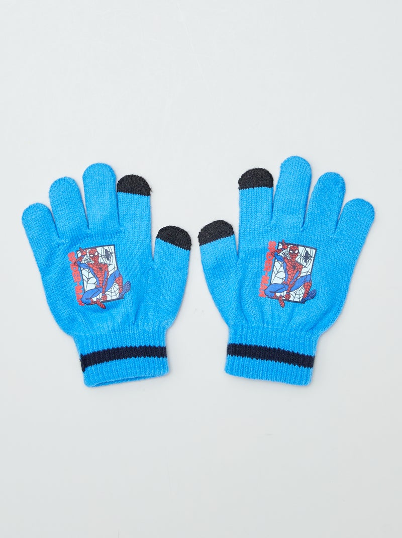 Guantes de punto 'Spiderman' AZUL - Kiabi