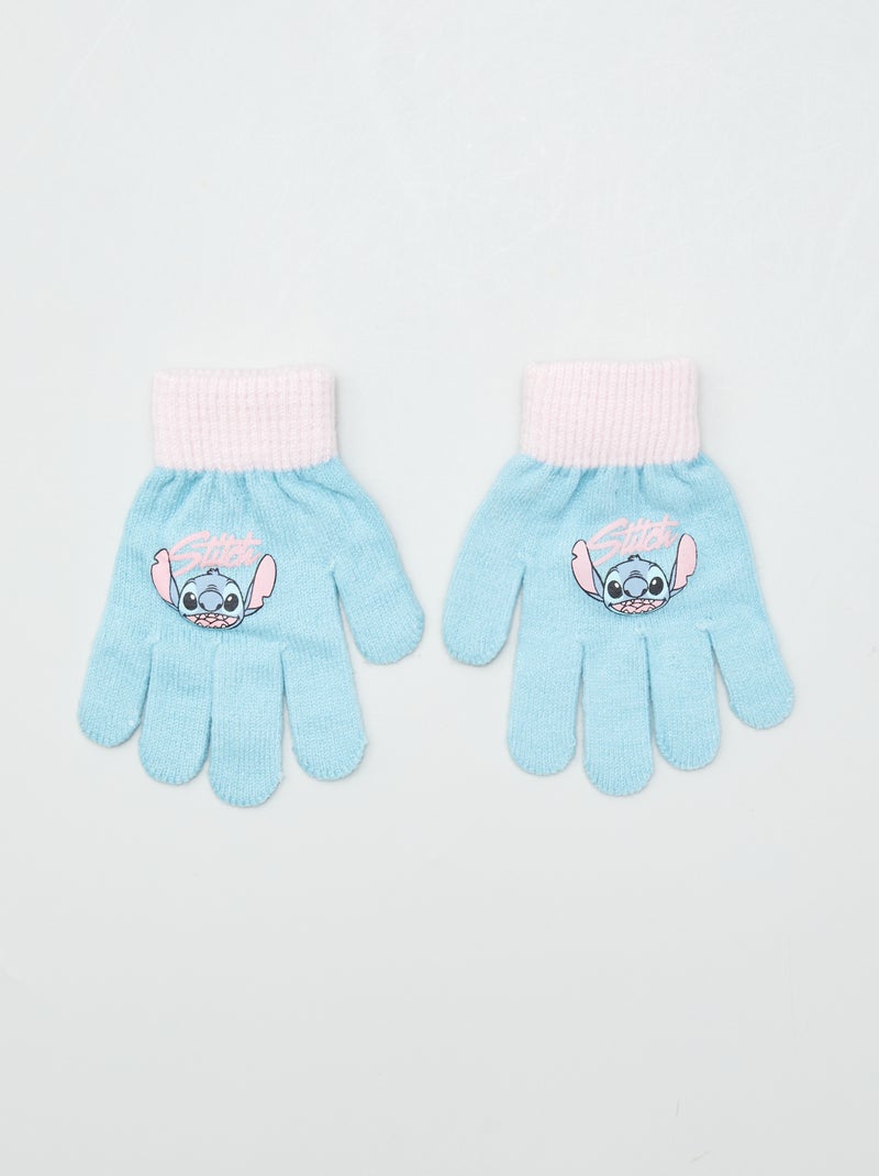 Guantes de punto 'Stitch' AZUL - Kiabi