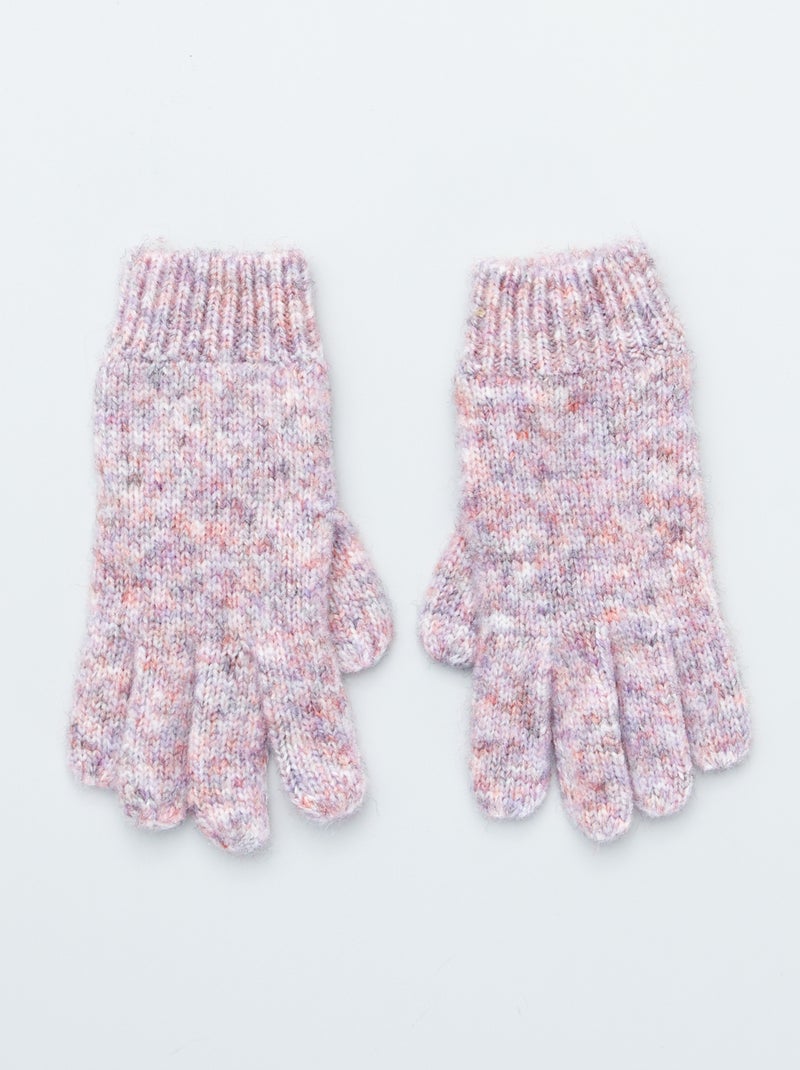 Guantes de punto torcido PURPURA - Kiabi