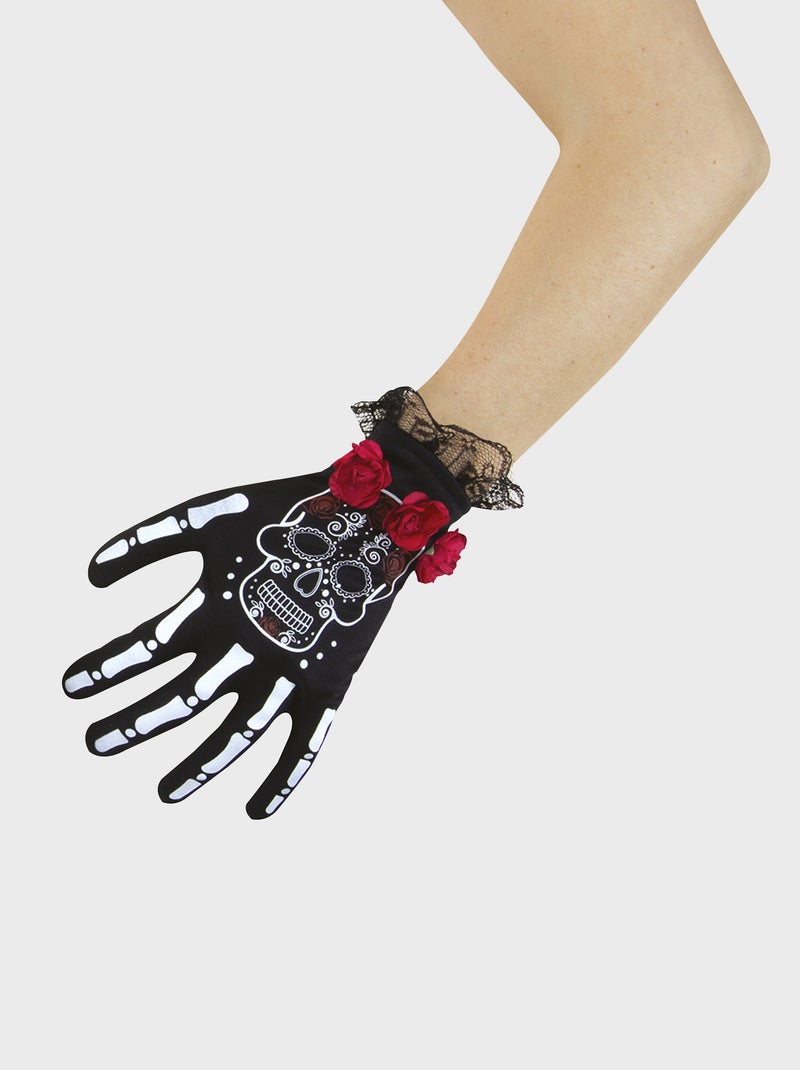 Guantes 'Día de los Muertos' - Disfraz BLANCO - Kiabi