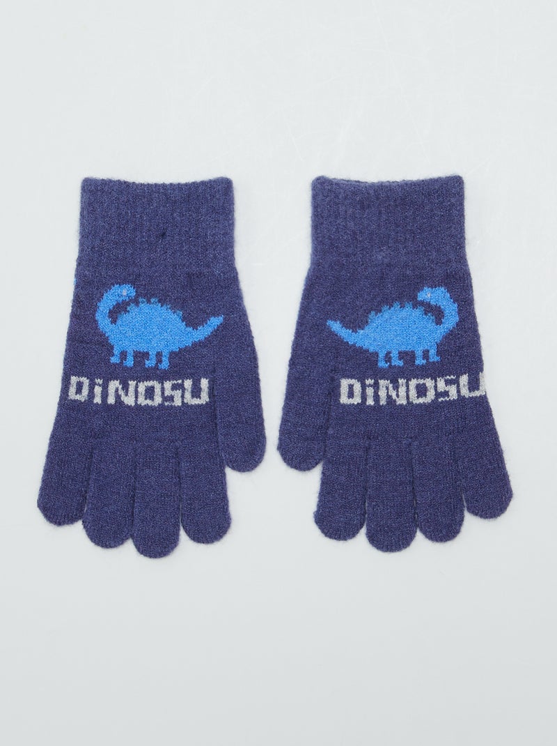 Guantes 'dinosaurios' AZUL - Kiabi