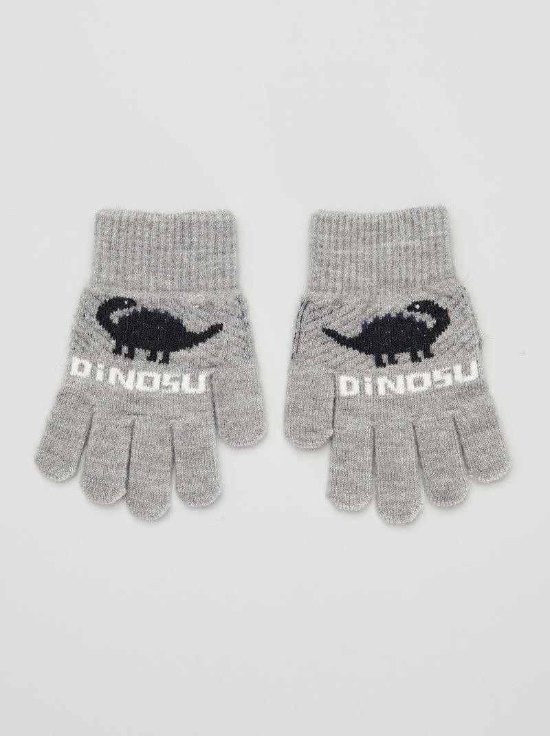 Guantes 'dinosaurios' GRIS - Kiabi