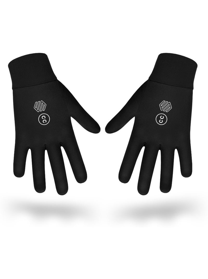 Guantes entretiempo ciclismo ciclismo hombre y mujer core hekla Negro - Kiabi