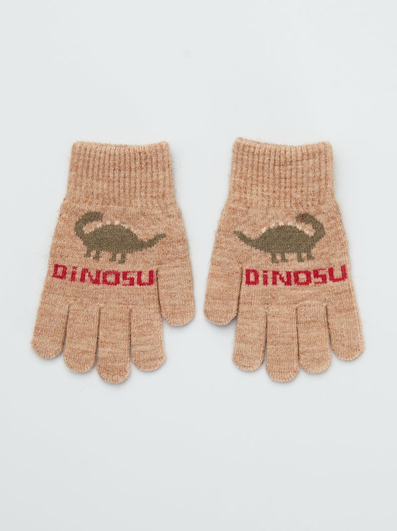 Guantes estampados 'dinosaurios' topo - Kiabi