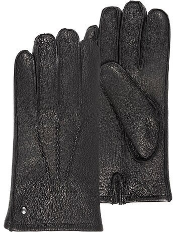 Guantes forrado cálido de cuero de cabra hombre isotoner