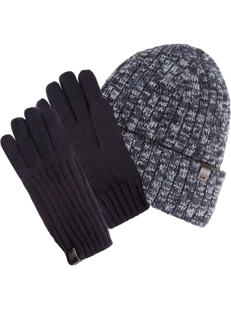 Guantes forrado cálido y polar, talla única hombre isotoner Azul marino - Kiabi