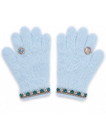 Guantes infantiles suaves y elegantes con bisutería | great pretenders