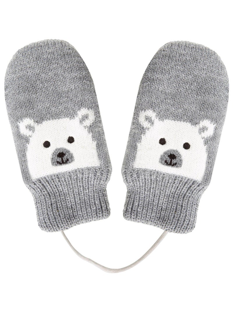 Guantes Motivo de oso - forrado con piel sintética niño mixto Isotoner Gris gris - Kiabi