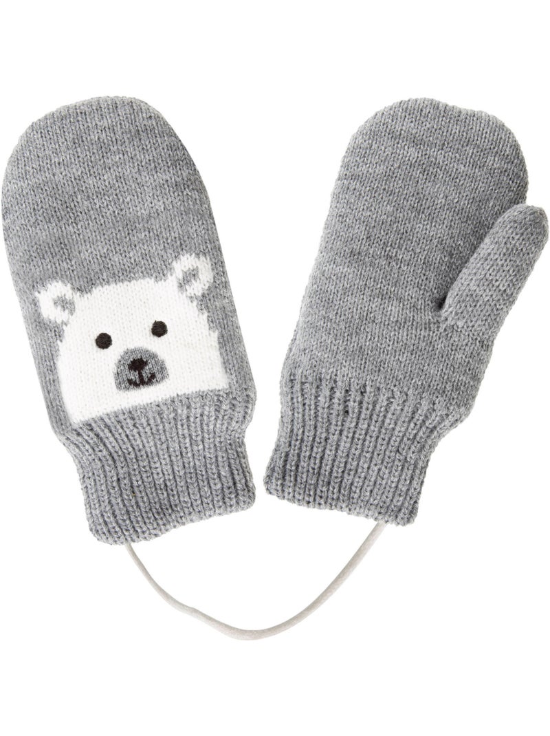 Guantes motivo de oso - forrado con piel sintética niño mixto isotoner Gris gris - Kiabi