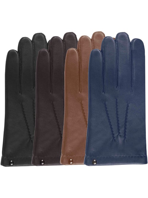 Guantes piel de cordero - forrado seda hombre isotoner - Kiabi