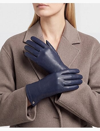 Guantes piel de cordero - forrado seda mujer