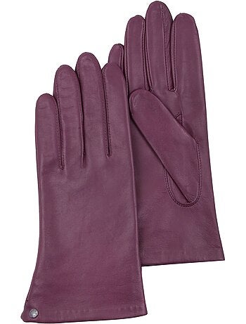 Guantes piel de cordero - forrado seda mujer isotoner