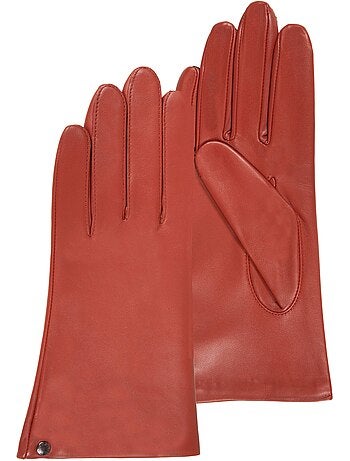 Guantes piel de cordero - forrado seda mujer isotoner