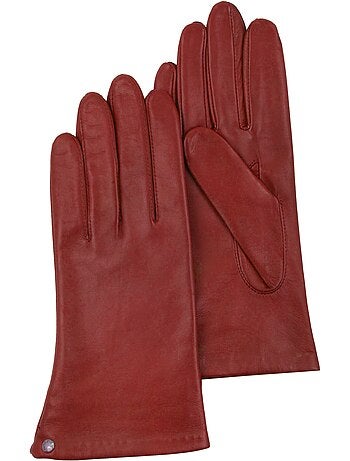 Guantes piel de cordero - forrado seda mujer isotoner
