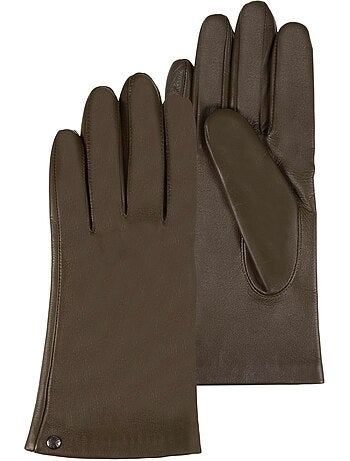 Guantes piel de cordero - forrado seda mujer isotoner