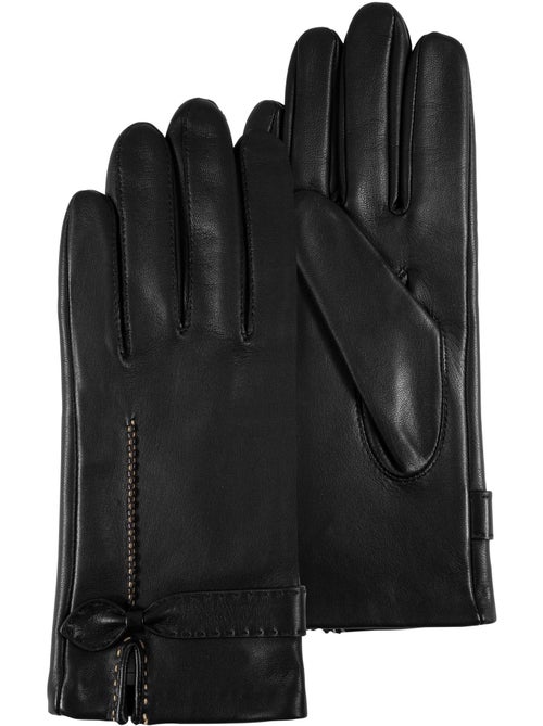 Guantes piel de cordero con lazo plano - forrado seda mujer isotoner - Kiabi Guantes piel de cordero con lazo plano - forrado seda mujer isotoner - Kiabi