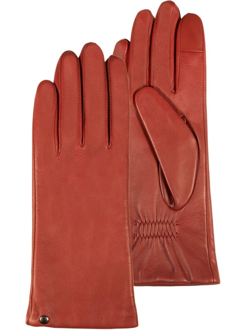 Guantes piel de cordero plena flor, forro de cachemira mujer isotoner - Kiabi