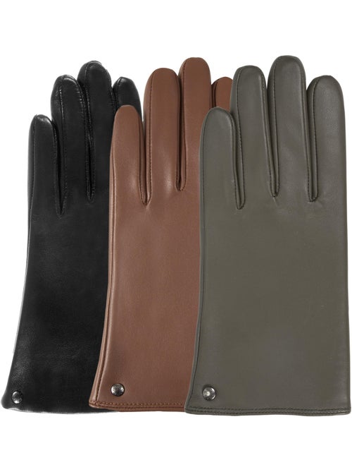 Guantes piel de cordero táctil - forro de micropiel sintética mujer isotoner - Kiabi Guantes piel de cordero táctil - forro de micropiel sintética mujer isotoner - Kiabi