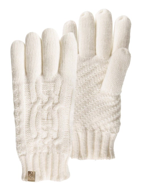 Guantes punto de cable - forro polar mujer Isotoner - Kiabi