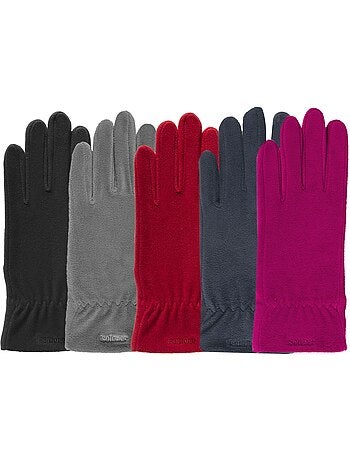 Guantes resistente al agua, polar elástico, no forrado mujer