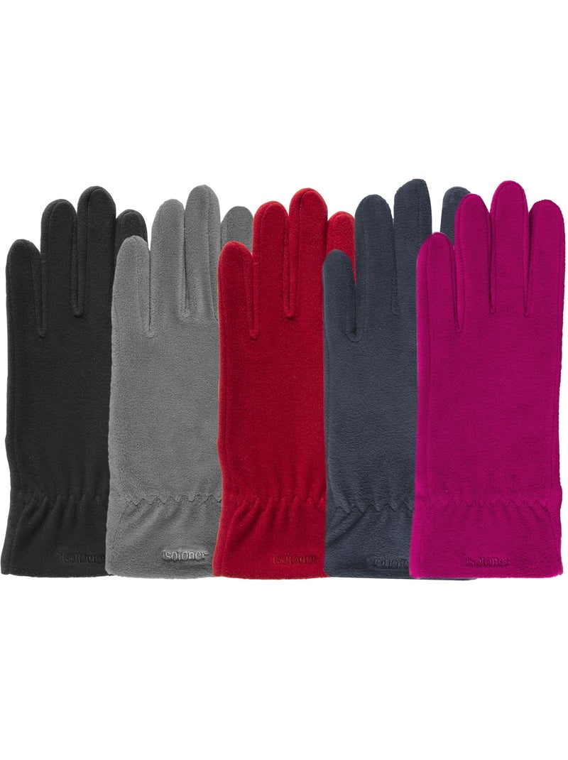 Guantes resistente al agua, polar elástico, no forrado mujer Azul marino - Kiabi