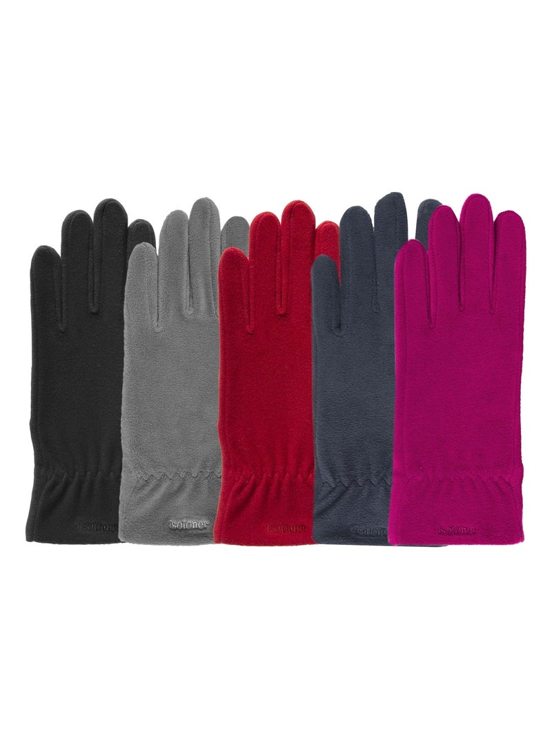 Guantes Resistente al agua, polar elástico, No forrado mujer Isotoner Azul marino - Kiabi
