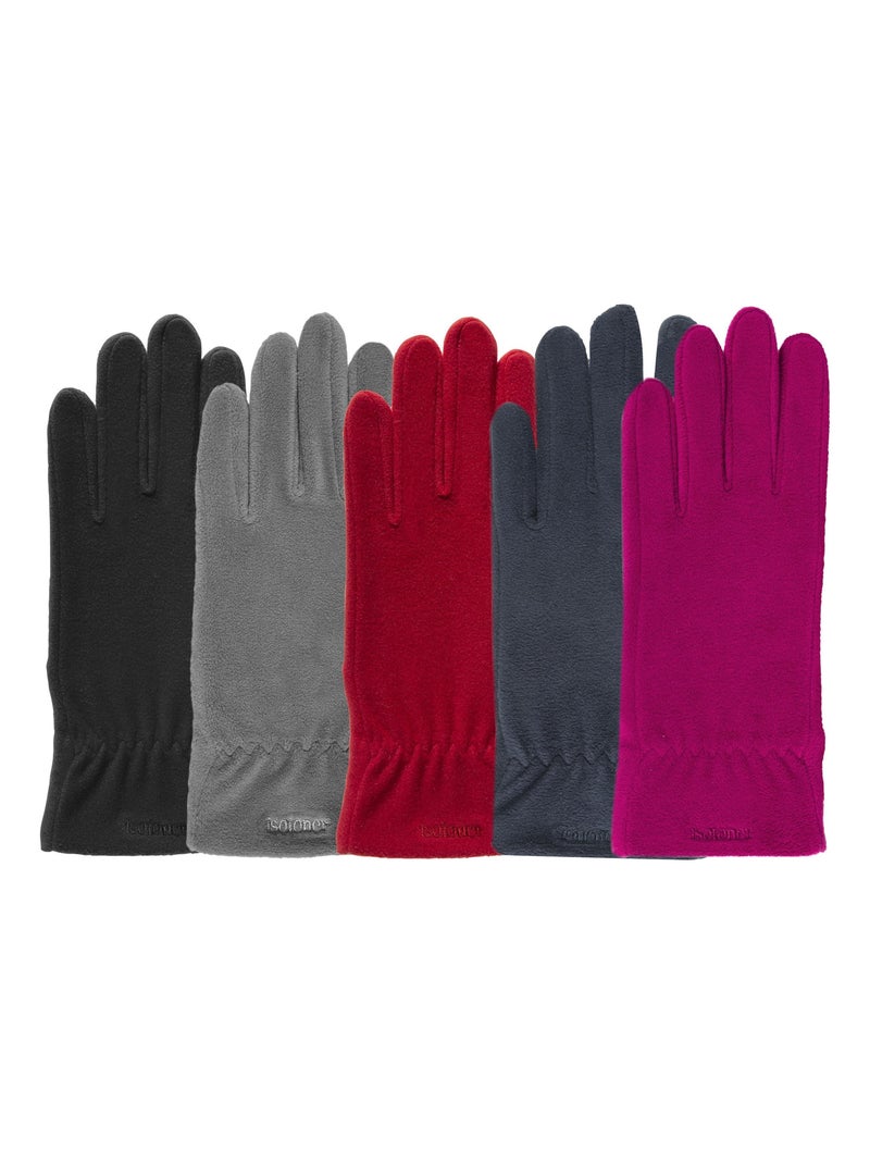 Guantes Resistente al agua, polar elástico, No forrado mujer Isotoner Negro - Kiabi