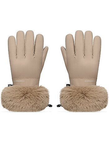 Guantes retro pelo esquí hombre y mujer langlauf camel