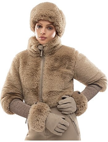 Guantes retro pelo esquí hombre y mujer langlauf camel