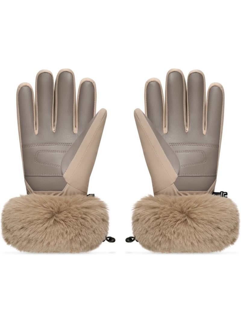 Guantes retro pelo esquí hombre y mujer langlauf camel Beige - Kiabi