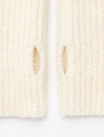 Guantes sin dedos de punto