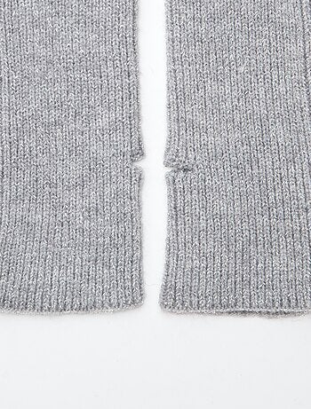 Guantes sin dedos largos brillantes
